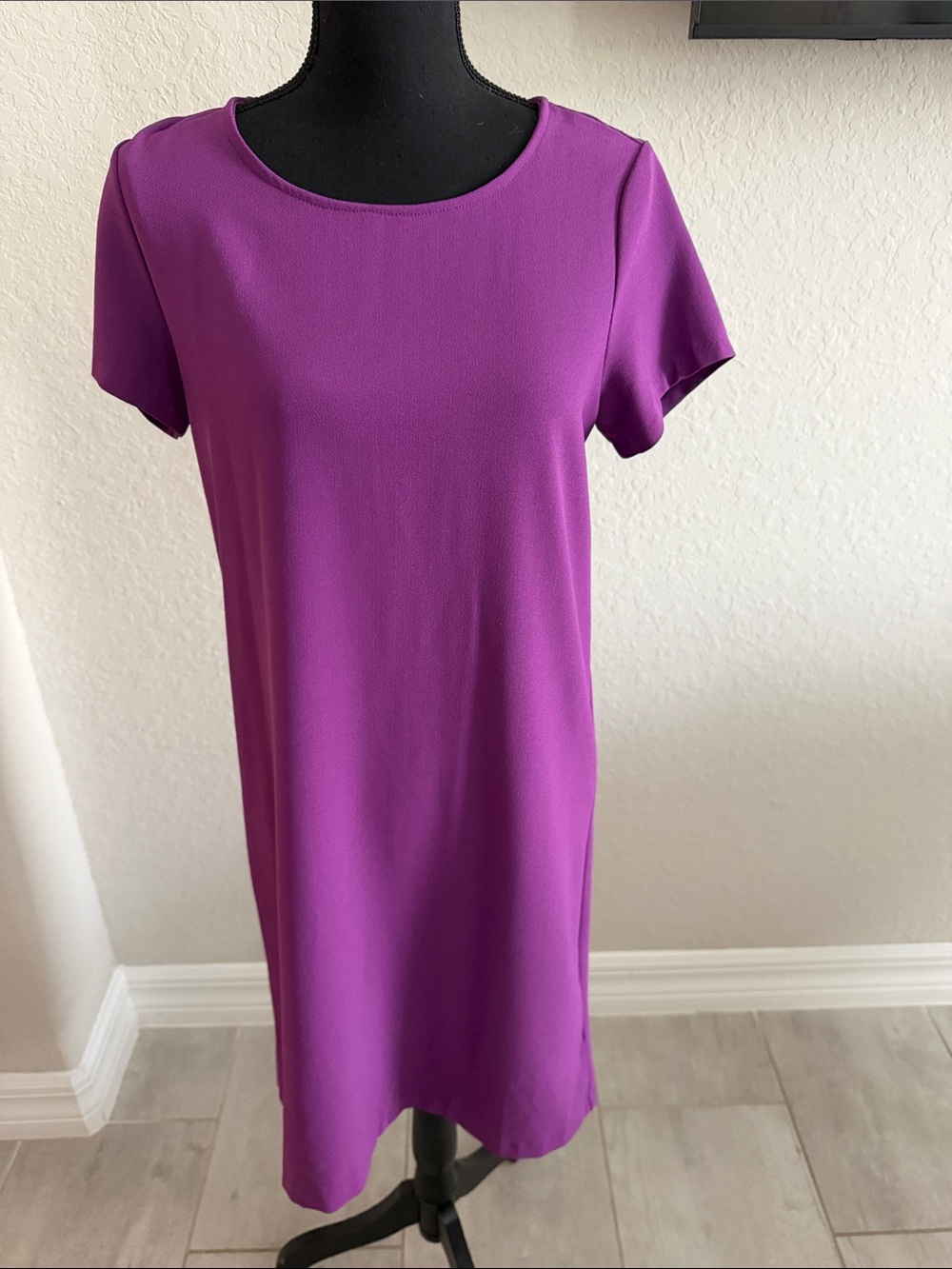 Chelsea28 Bright Purple Short-Sleeve Shift Dress